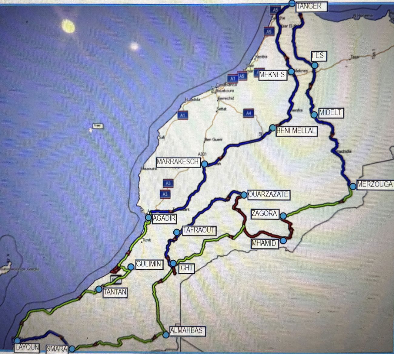 NEU: Marokko Motorradreise mit Enduros - große Rundfahrt für Adventure-Bikes (21.3. - 17.4.2026 Schiff Genua-Tanger-Genua, 23.3. - 15.4.2026 Flug nach/ab Tanger)